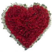 Seni Seviyorum160 adet k�rm�z� g�lden kalp �eklinde arajman 45-50 cm �ap�nda