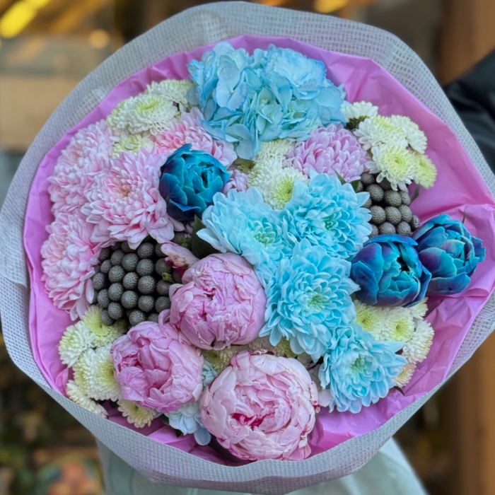 Şakayık & Ortanca ve Lale Buketi