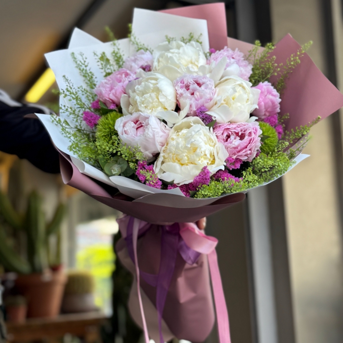 Pink & White Peony 