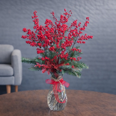 ��k Cam Vazoda K�rm�z� Berry Y�lba�� Aranjman�