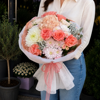 Somon Tonlu �zel Buket | Pastel �i�ek Aranjman� | �i�ek Diyar�