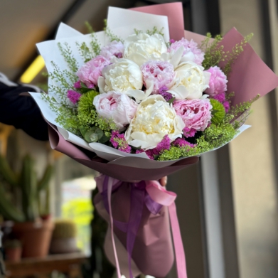 Pink & White Peony 
